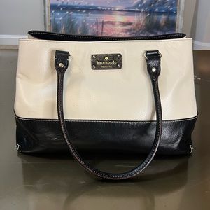 Kate Spade Black and White Color Block Purse